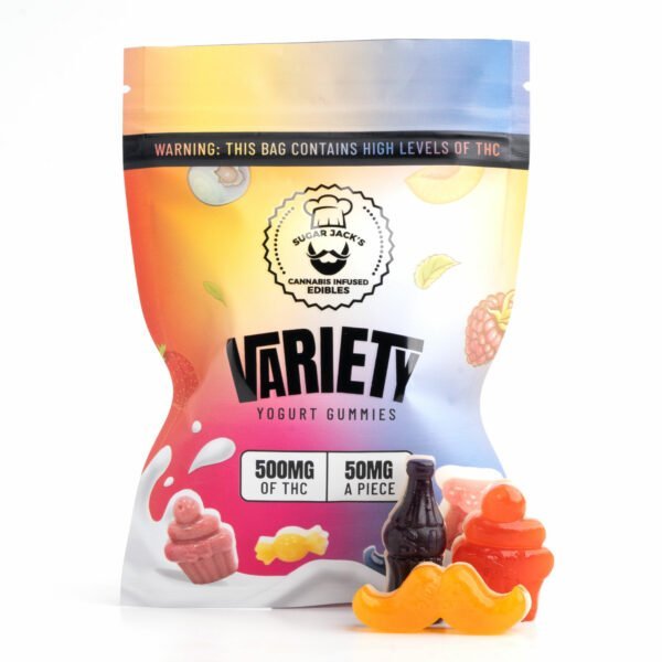 500mg THC Yogurt Gummies (Sugar Jack’s)