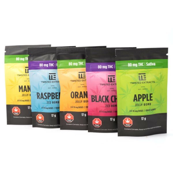 80mg THC Jelly Bombs (Twisted Extracts) - Image 7